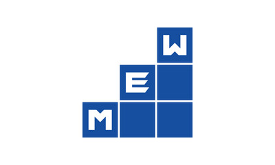 MEW initial letter financial logo design vector template. economics, growth, meter, range, profit, loan, graph, finance, benefits, economic, increase, arrow up, grade, grew up, topper, company, scale