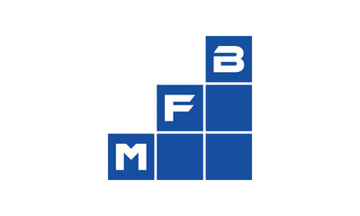 MFB initial letter financial logo design vector template. economics, growth, meter, range, profit, loan, graph, finance, benefits, economic, increase, arrow up, grade, grew up, topper, company, scale