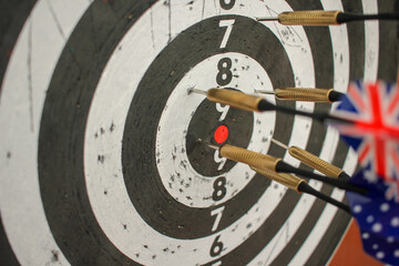 some arrows near the bullseye