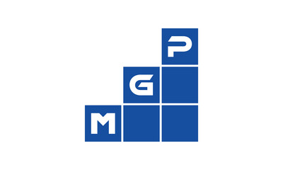 MGP initial letter financial logo design vector template. economics, growth, meter, range, profit, loan, graph, finance, benefits, economic, increase, arrow up, grade, grew up, topper, company, scale