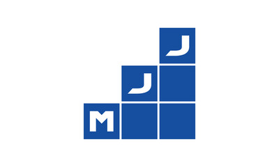 MJJ initial letter financial logo design vector template. economics, growth, meter, range, profit, loan, graph, finance, benefits, economic, increase, arrow up, grade, grew up, topper, company, scale