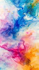 A captivating ink in water abstract background, featuring bold colors and a sense of fluidity.