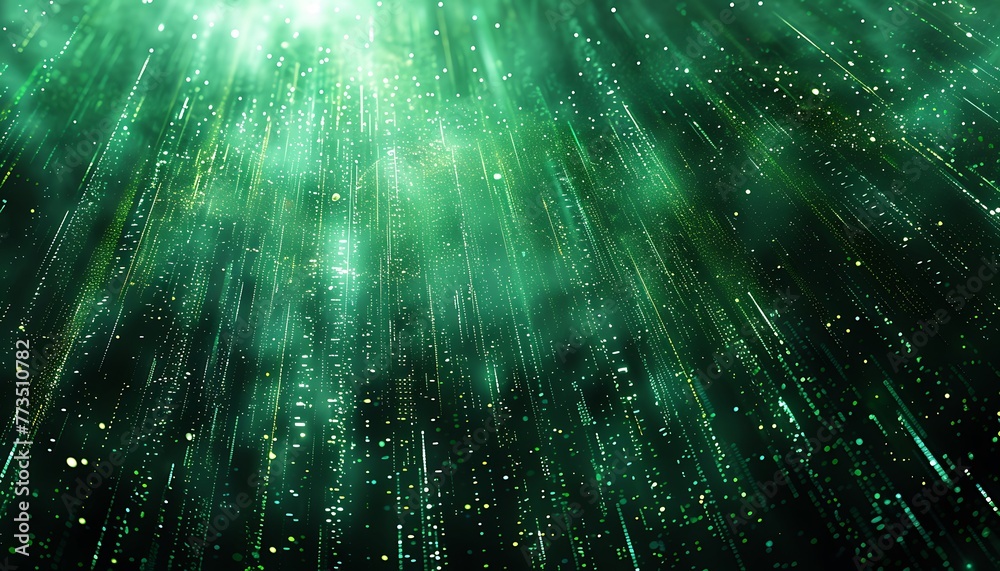 Leinwandbilder immersive visualization of big data flow in matrix-inspired tech environment