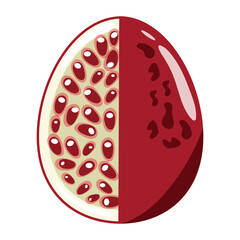 Easter decorated eggs with red garnet for holiday poster, textile or packaging	