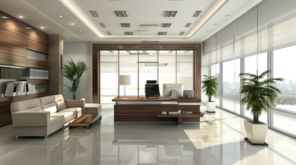 Bright Office Space, Modern Interiors for Productive Work Environment