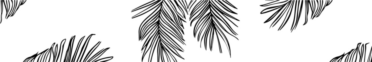 palm tree black transparent pattern, vector decoration overlay monchrome, laser cutting cnc background engraving, decorative print design backdrop