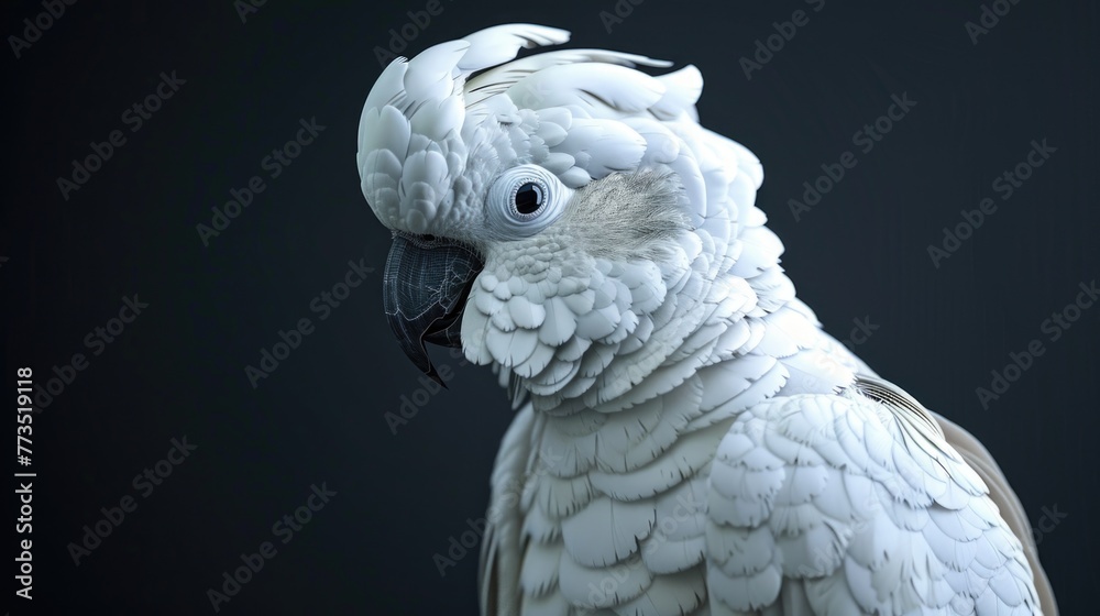 Poster Close up image of a bird with a black background, suitable for various design projects