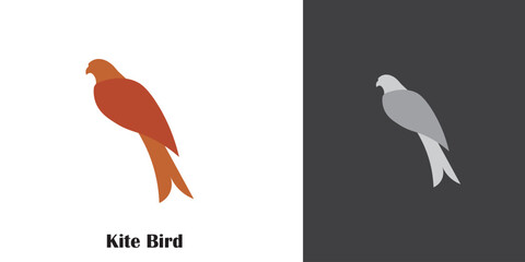 Kite bird silhouette.Symbol of freedom, concept.