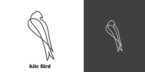 Kite bird silhouette.Symbol of freedom, concept.
