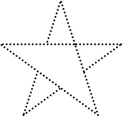 Star dot line shapes. Design elements