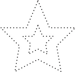 Star dot line shapes. Design elements