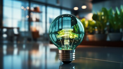 An energy efficiency concept showcasing a modern LED lighting, light bulbs
