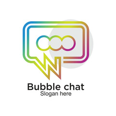 Bubble logo design simple concept Premium Vector