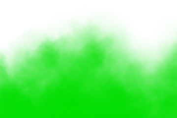 Abstract green smoke on transparent background. Isolated green smoke or green fog on transparent background