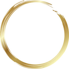 Golden brush circles. Elements for design