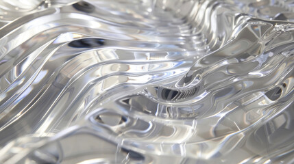 A sculpture made of clear acrylic panels strategically layered to create the illusion of depth and movement embodying the essence . AI generation.