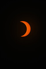 Solar astrophotography, at a stage of the 2023 total solar eclipse in North America.