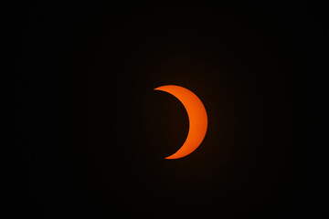 Solar astrophotography, at a stage of the 2023 total solar eclipse in North America.