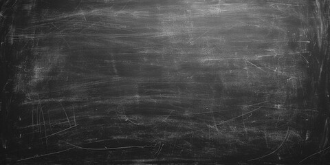 Horizontal highres black empty board or chalkboard wall texture background. Close up of clean school surface. Back to school concept. Blank school chalkboard texture back image board. Dark black stone - obrazy, fototapety, plakaty