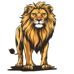lion illustration isolated on transparent background
