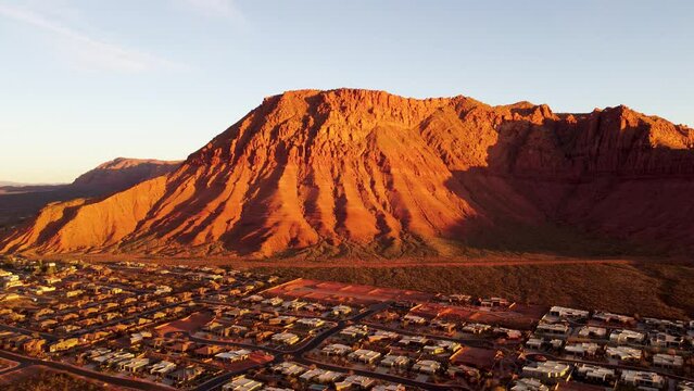 Aerial View of Red Mountain St. George Utah 