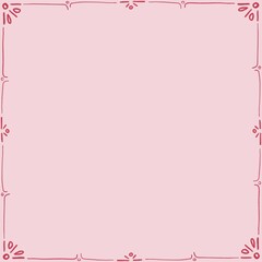 pink frame with flowers border for cards 