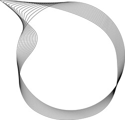 Dynamic lines circle shape. Concept digital, technology, modern