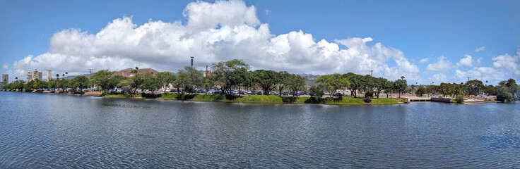 Ala Wai Reflections: Tranquility Along the Canal