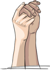 Interracial human hands holding each other. Concept romance supports love, peace and unity against racism - Multi ethnic - 773531327