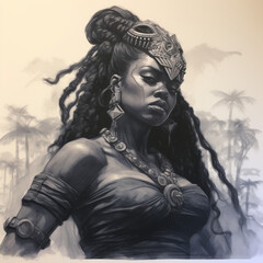 Beautiful Goddess of War