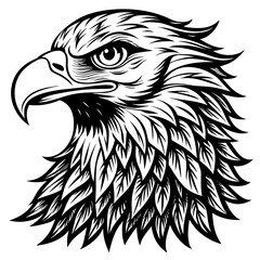 Naklejka premium eagle silhouette vector art illustration