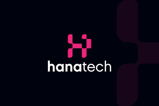 Letter H logo design template for technology