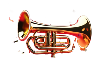 new instrument year 3d mexican music design illustration party carnival icon happy confetti trumpet celebration horn festival toy jazz eve confett