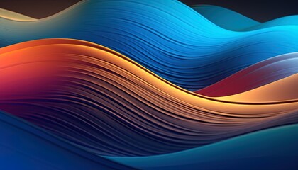 background of multicolored curved surfaces mixed and creating abstract shapes.