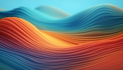 background of multicolored curved surfaces mixed and creating abstract shapes.