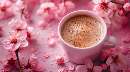 Obraz na płótnie Canvas 桜とコーヒー
