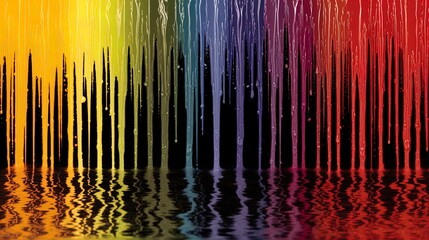 Organic abstract art concept with rainbow colors
