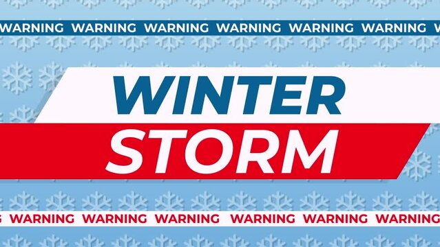 Winter storm and weather alert warning. News headline with warning text. 