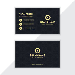 Double-sided creative business card vector design template. Business cards for business and personal use. Vector illustration design. Horizontal layout, print-ready. 