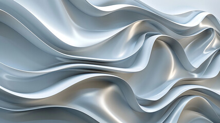 Immerse yourself in a contemporary 3D wall design harmonizing fluid lines and geometric shapes, in