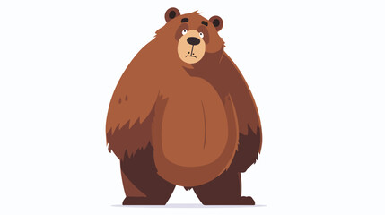 A bear cartoon character illustration flat cartoon
