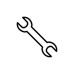 wrench icon vector isolated on white background. Wrench vector icon. Spanner symbol