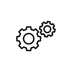 setting Icon vector isolated on white background. setting vector icon. Cog settings Icon Symbol. Gear