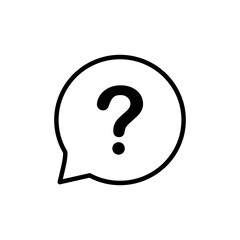 Question Icon vector isolated on white background. Question mark sign. help icon. Faq
