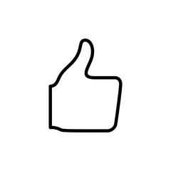 like icon vector isolated on white background. Thumbs up icon. social media icon