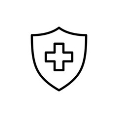 Obraz premium Health insurance icon vector isolated on white background. Insurance health document icon