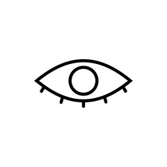 Eye icon vector isolated on white background. Look and Vision icon. Eye vector icon
