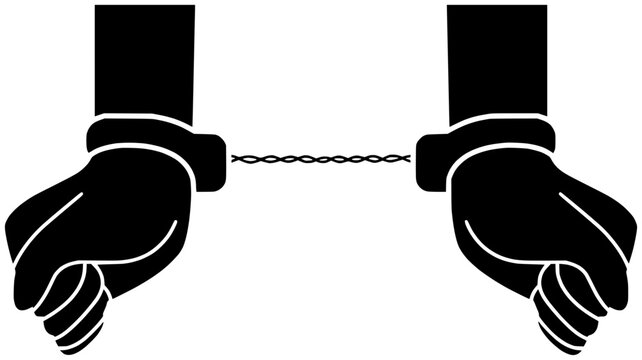 black hands in handcuffs clip art preview