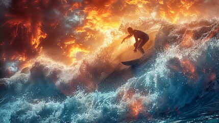 Teenagers engage in the exhilarating sport of surfing, riding waves with skill and agility, fostering physical fitness and outdoor enjoyment.
