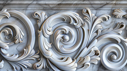 Swirling patterns and intricate details adorn an elegant decorative wall,